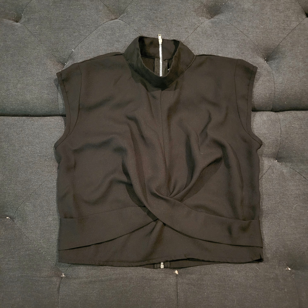 Sleeveless Cross Front Top
